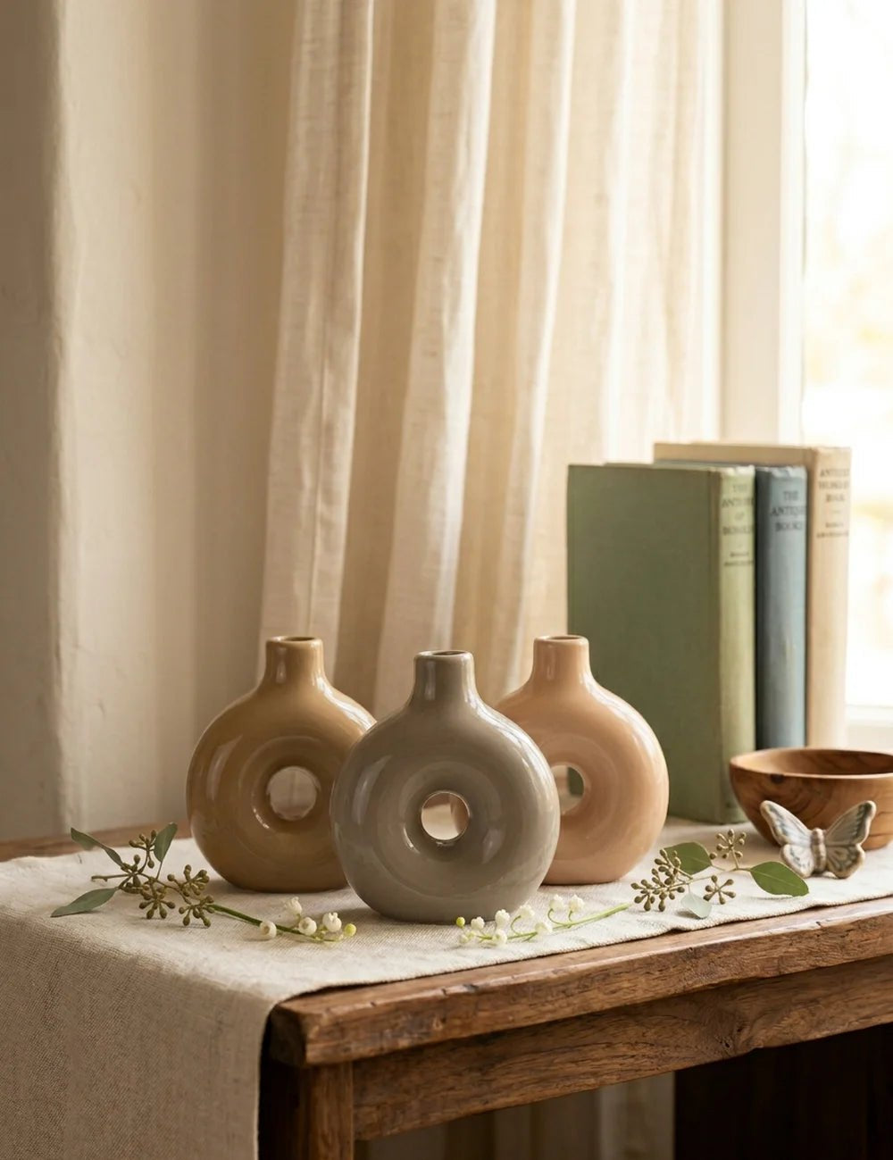 Vase Lanyo – dekoriert im Wohnambiente