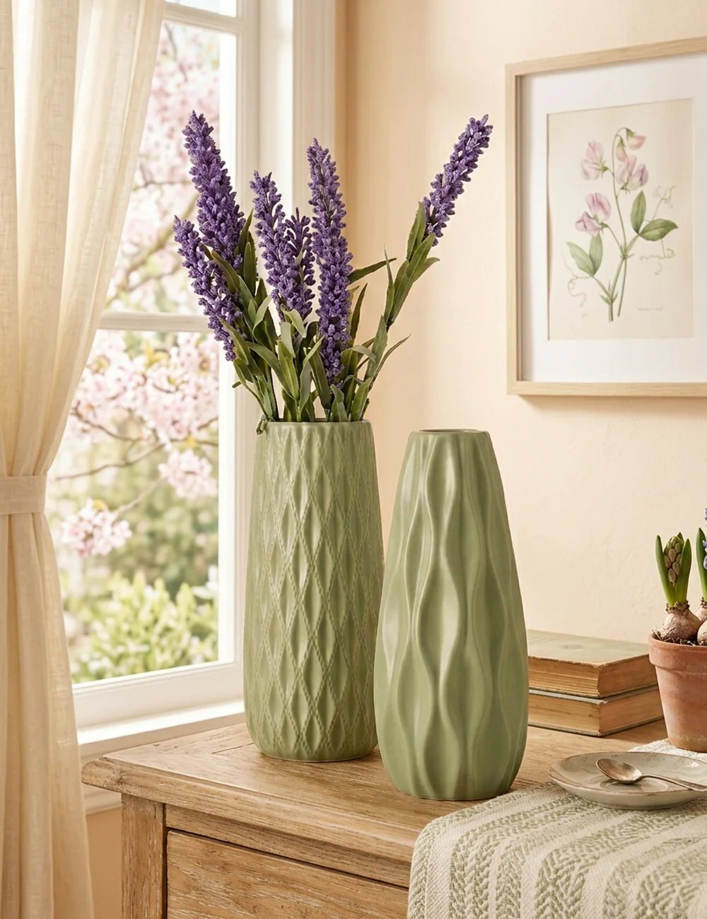 Vase Luana – dekoriert im Wohnambiente