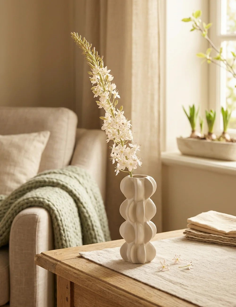 Vase Meritt – dekoriert im Wohnambiente