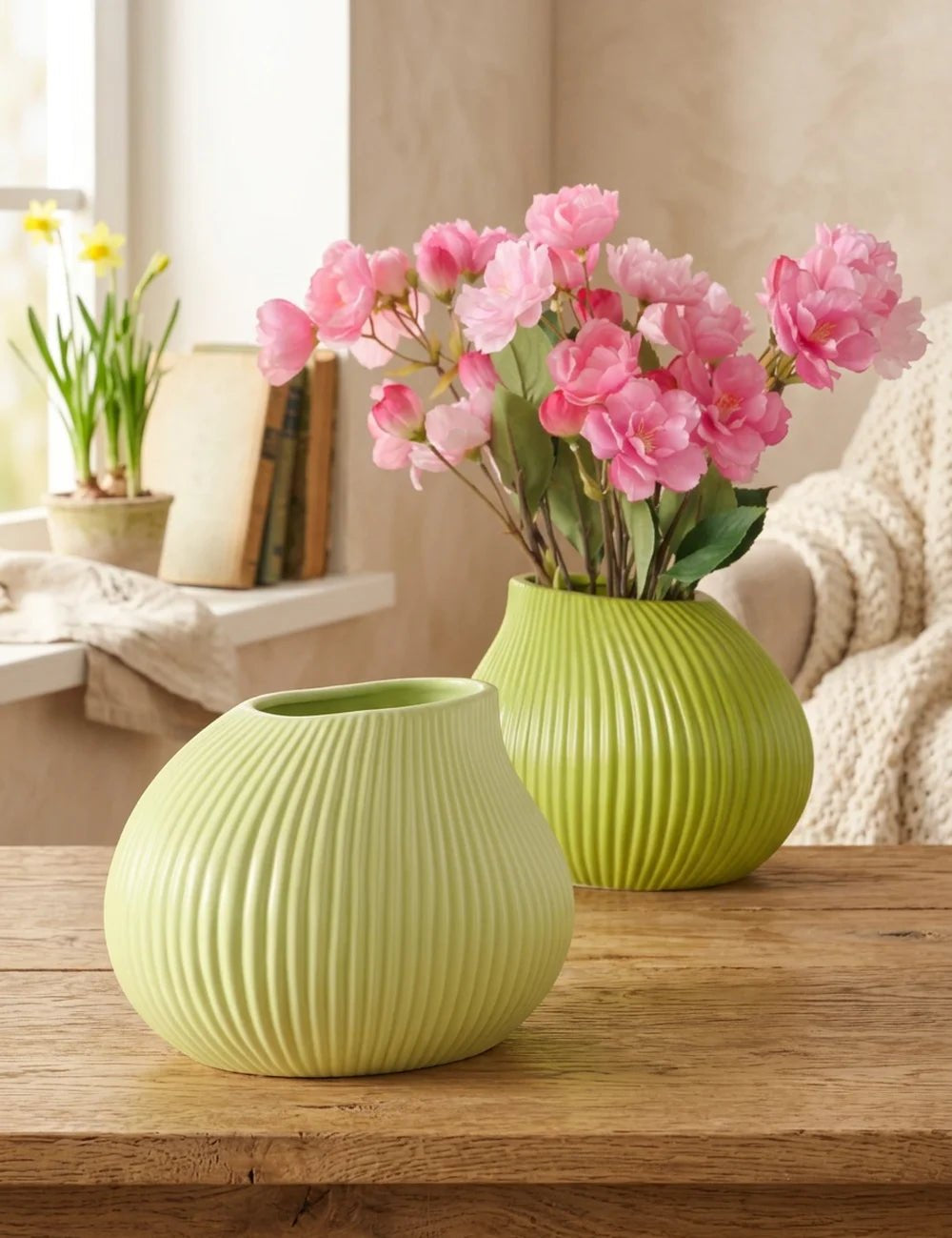 Vase Porty – in Gruppenarrangement dekoriert