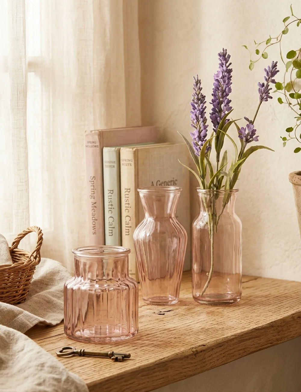 Vase Tilla – dekoriert im Wohnambiente