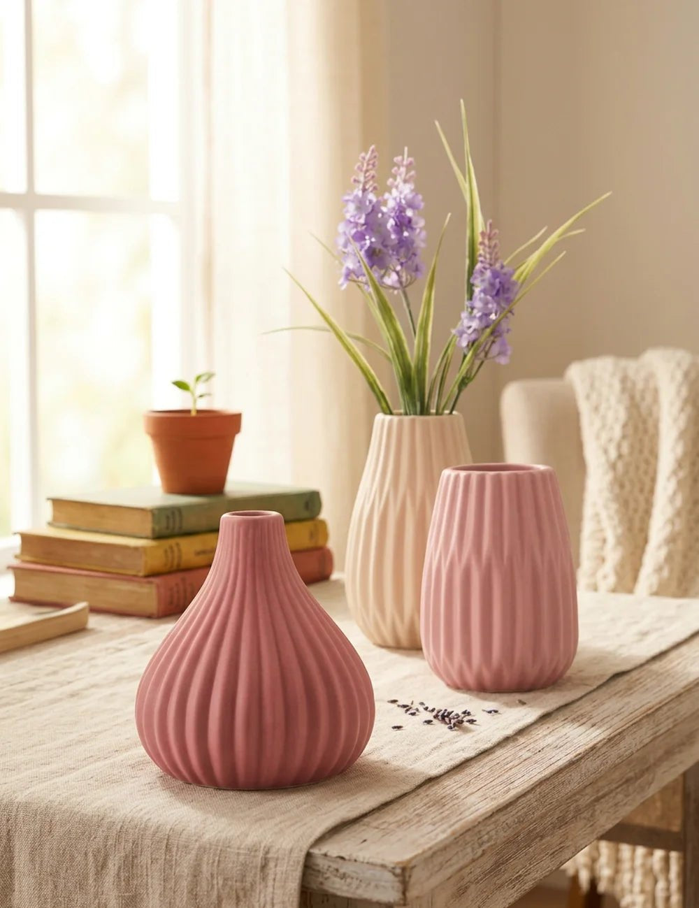 Vase Wilma – dekoriert im Wohnambiente