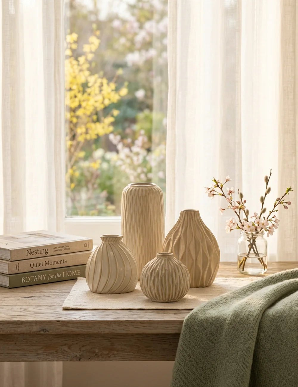 Vase Zalina – dekoriert im Wohnambiente