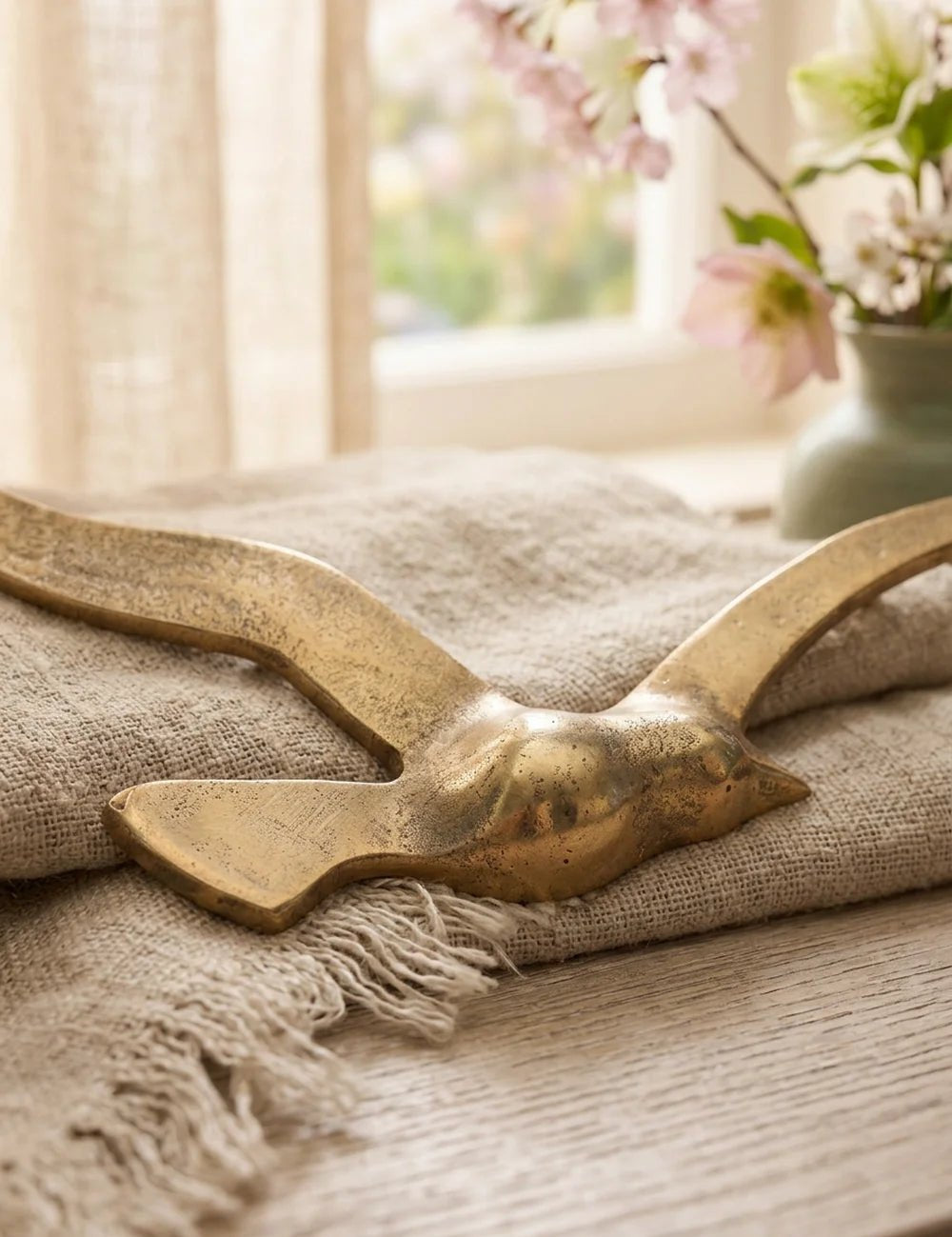 Wandobjekt Birdy gold – Nahaufnahme Materialdetail