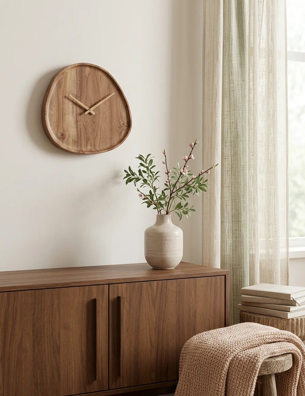 Wanduhr Marron – in Gruppenarrangement dekoriert