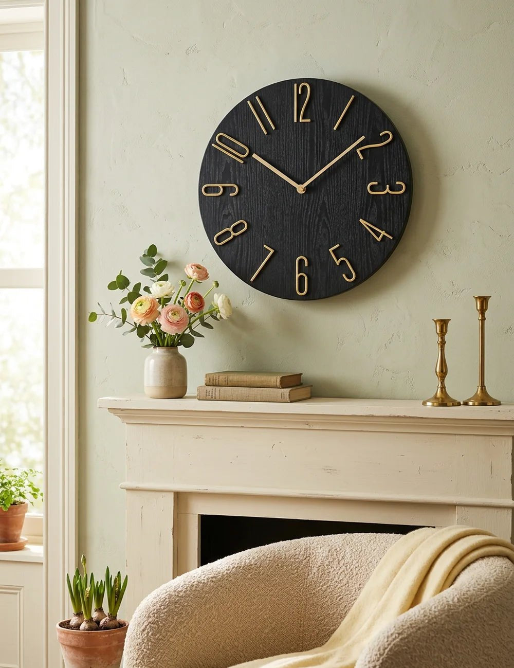 Wanduhr Tempo – in Gruppenarrangement dekoriert