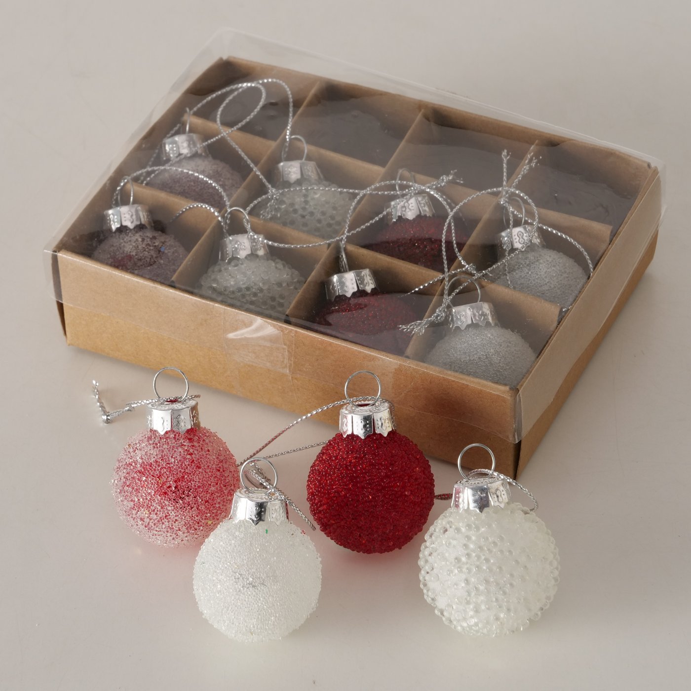 Weihnachtskugel Rubina, 12 - tlg. - WohnSinn