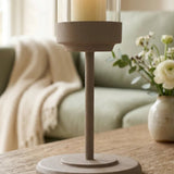 Windlicht Senza Beige – Nahaufnahme Materialdetail